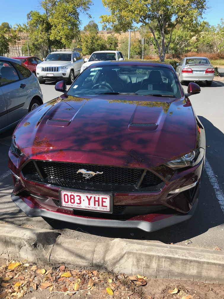 Front view of the Mustang.